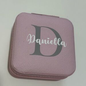 Pink Jewelry Case with Name